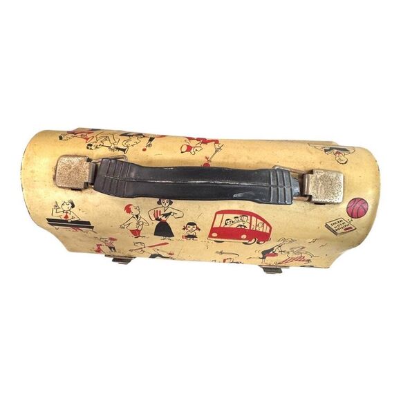 1950 American Thermos Bottle Co School Days Junior High Band Metal Lunchbox READ - Picture 2 of 14